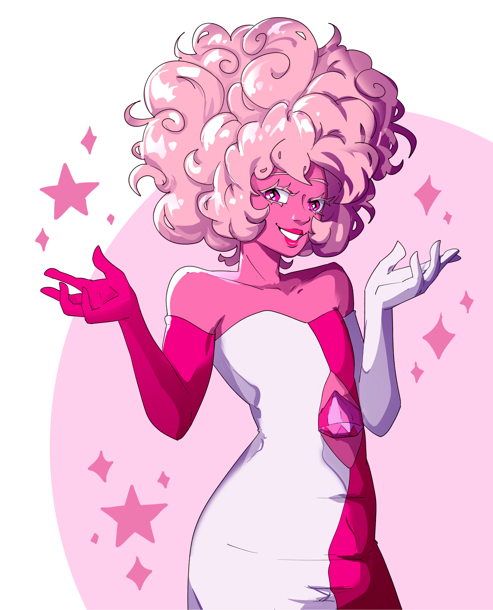 digital art of pink diamond