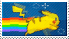 nyan cat pikachu stamp