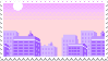 pink skyline stamp